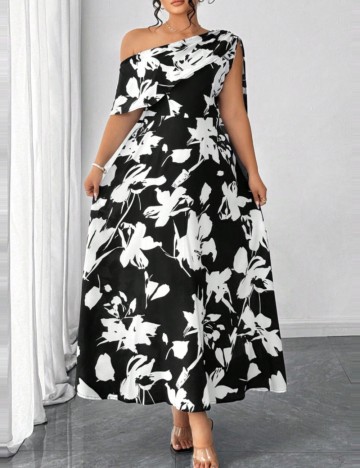 Rochie maxi Shein Curve+, mix culori