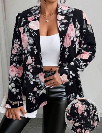 Sacou Shein Curve+, negru