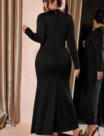 Rochie midi Shein Curve+, negru