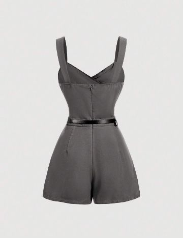 Salopetă scurtă Shein MOD, gri