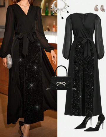 Salopetă lungă Shein, negru