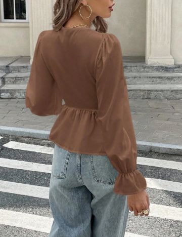 Cămașă Shein, maro