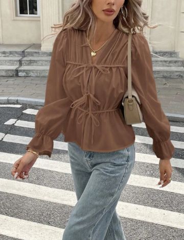 Cămașă Shein, maro