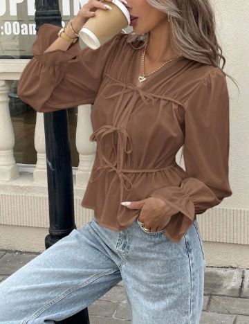 Cămașă Shein, maro