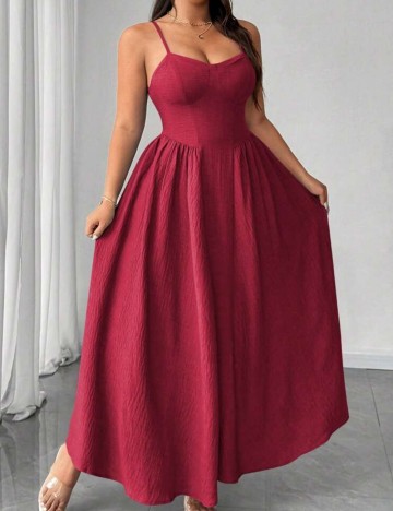 Rochie maxi Shein Curve+, vișiniu