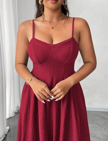 Rochie maxi Shein Curve+, vișiniu