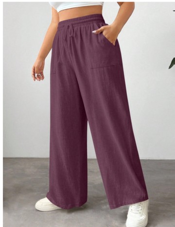 Pantaloni Shein Curve+, mov