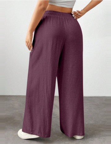 Pantaloni Shein Curve+, mov