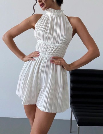 Salopetă scurtă Shein, alb