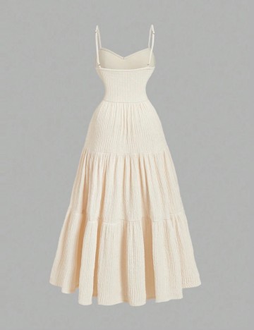 Rochie maxi Shein Curve+, crem