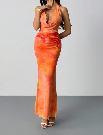 Rochie midi Shein, mix culori