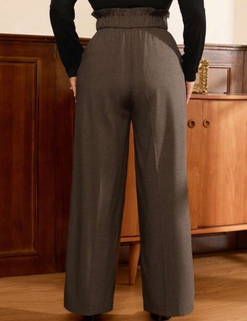 Pantaloni Shein Curve+, maro