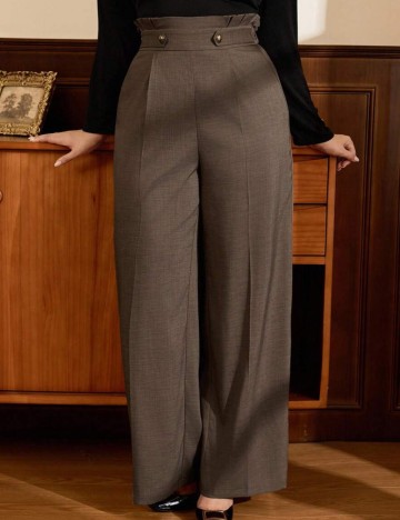 Pantaloni Shein Curve+, maro