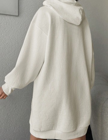 Hanorac lung Shein, crem