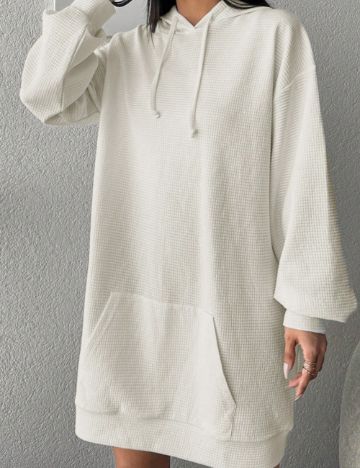 Hanorac lung Shein, crem