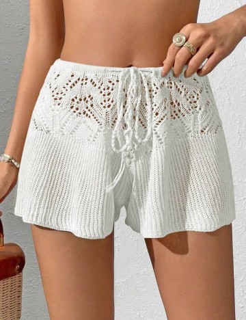 Pantaloni scurți Shein, alb