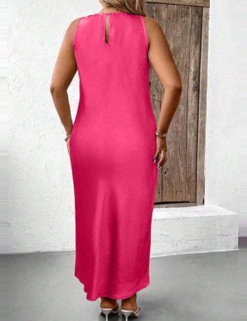 Rochie maxi Shein Curve+, roz