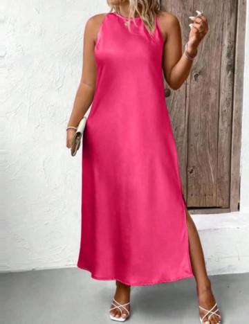 Rochie maxi Shein Curve+, roz