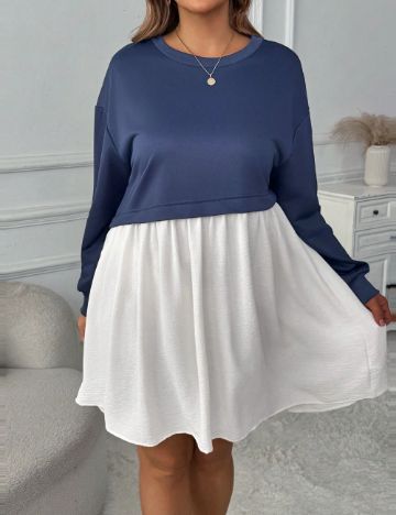 Rochie mini Shein Curve+, mix culori