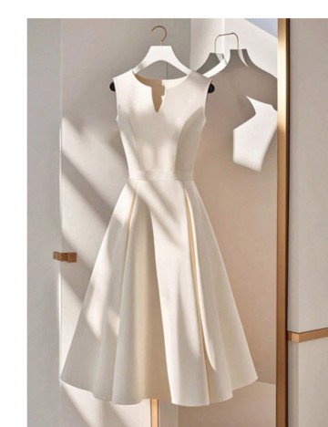 Rochie midi Shein, roz pudra