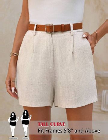 Pantaloni scurți Shein, crem