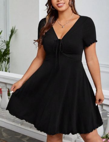 Rochie mini Shein Curve+, negru