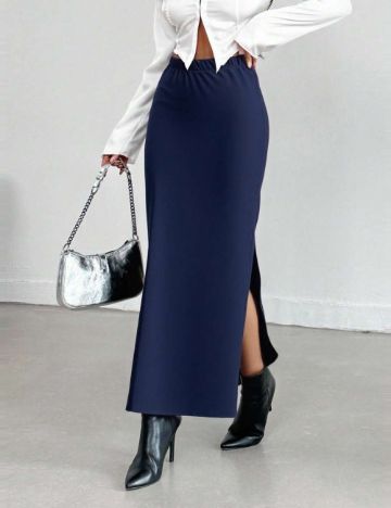 Fustă midi Shein, albastru