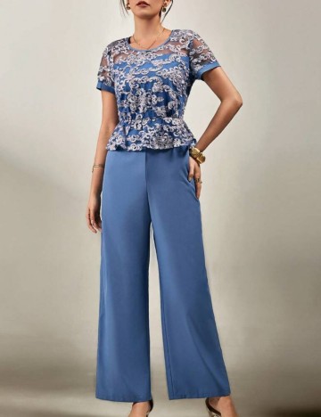 Salopetă lungă Shein, albastru