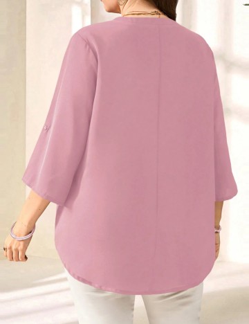 Cămașă Shein Curve+, roz