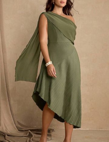 Rochie maxi Shein Curve+, verde
