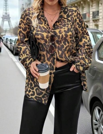 Cămașă Shein, maro