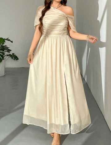 Rochie maxi Shein Curve+, crem