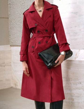 Trench Shein, vișiniu