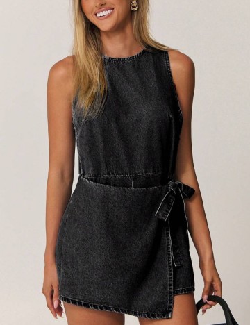 Rochie tip salopetă Shein, negru