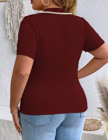 Tricou Shein Curve+, vișiniu