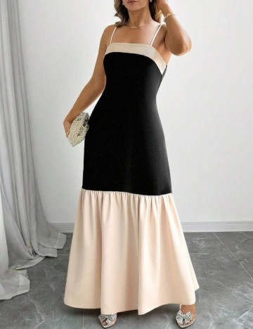 Rochie maxi Shein Curve+, mix culori