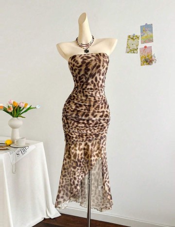 Rochie midi Shein, mix culori