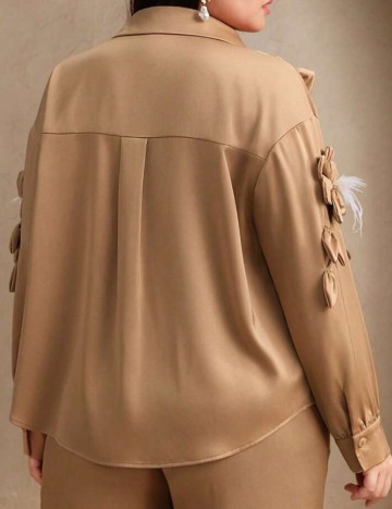 Cămașă Shein, maro