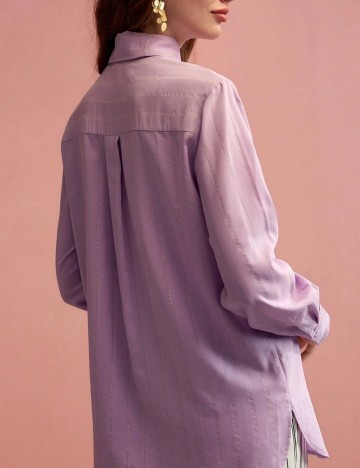 Cămașă Shein MOTF, mov
