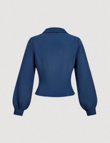 Cămașă Shein Curve+, albastru