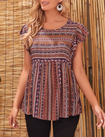 Cămașă cu m&acirc;necă scurtă Shein, mix culori