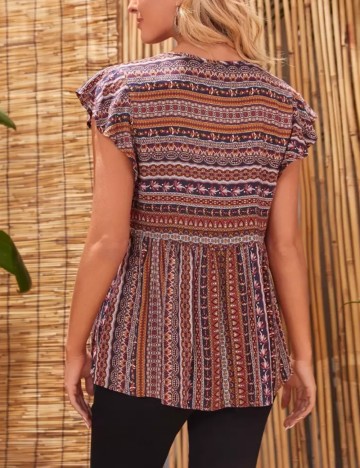 Cămașă cu m&acirc;necă scurtă Shein, mix culori