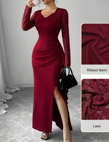 Rochie midi Shein, vișiniu