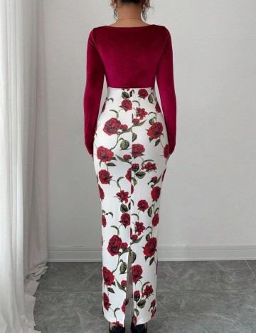 Rochie midi Shein, mix culori