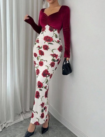 Rochie midi Shein, mix culori