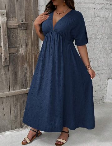 Rochie maxi Shein Curve+, albastru