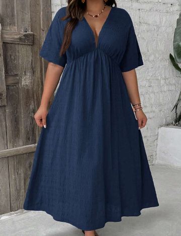 Rochie maxi Shein Curve+, albastru
