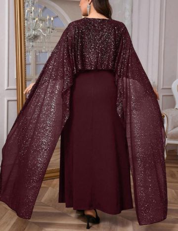 Rochie maxi Shein Curve+, vișiniu