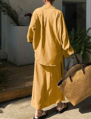 Compleu Shein DAZY, galben muștar