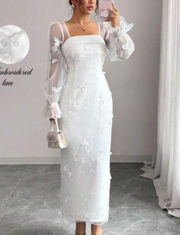 Rochie maxi Shein, alb